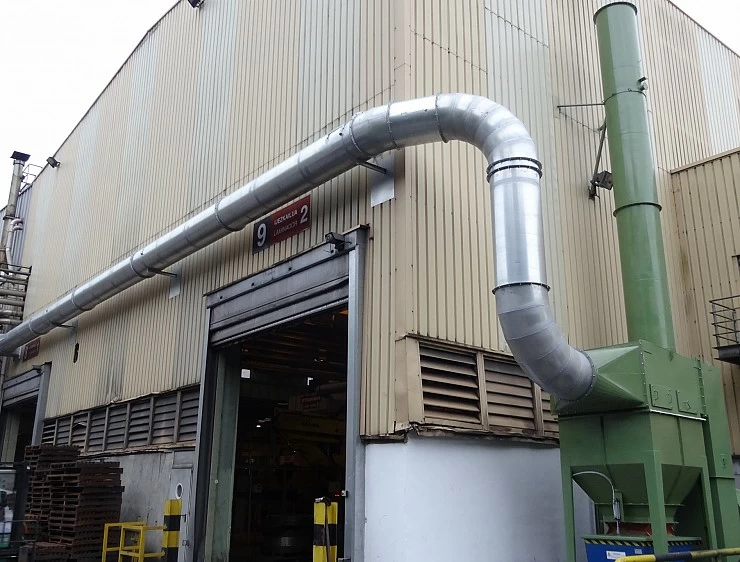 Instalaciones de aspiración y filtración de aire industrial
